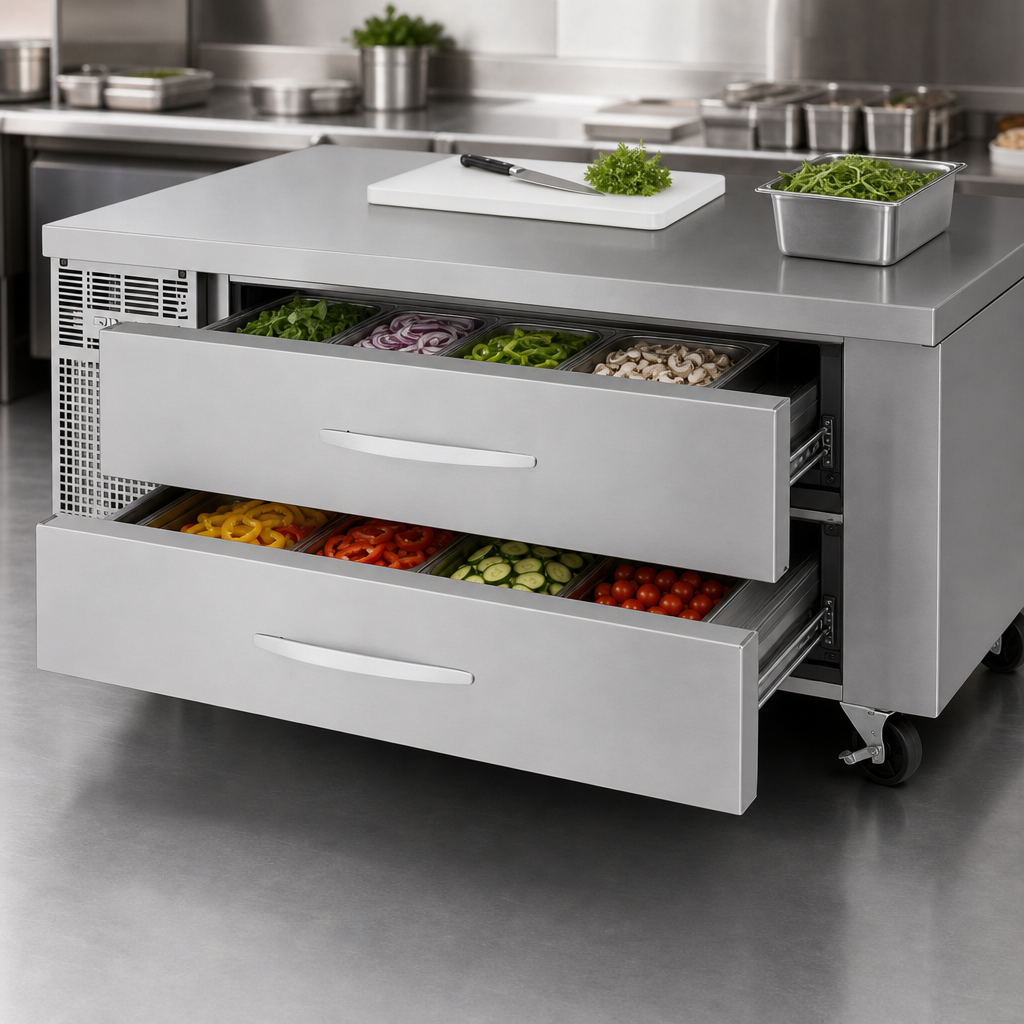 Two Stainless Steel Drawers