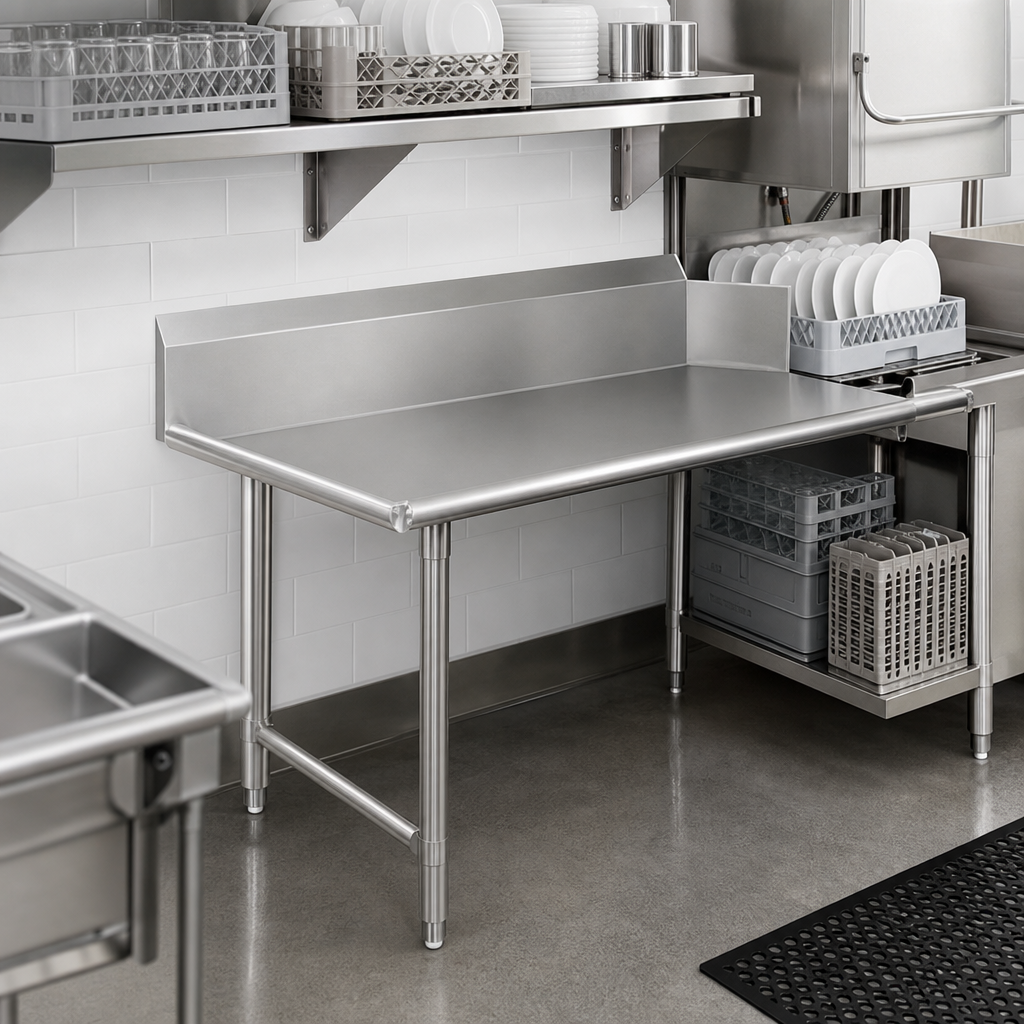 Straight Clean Dishtable Design