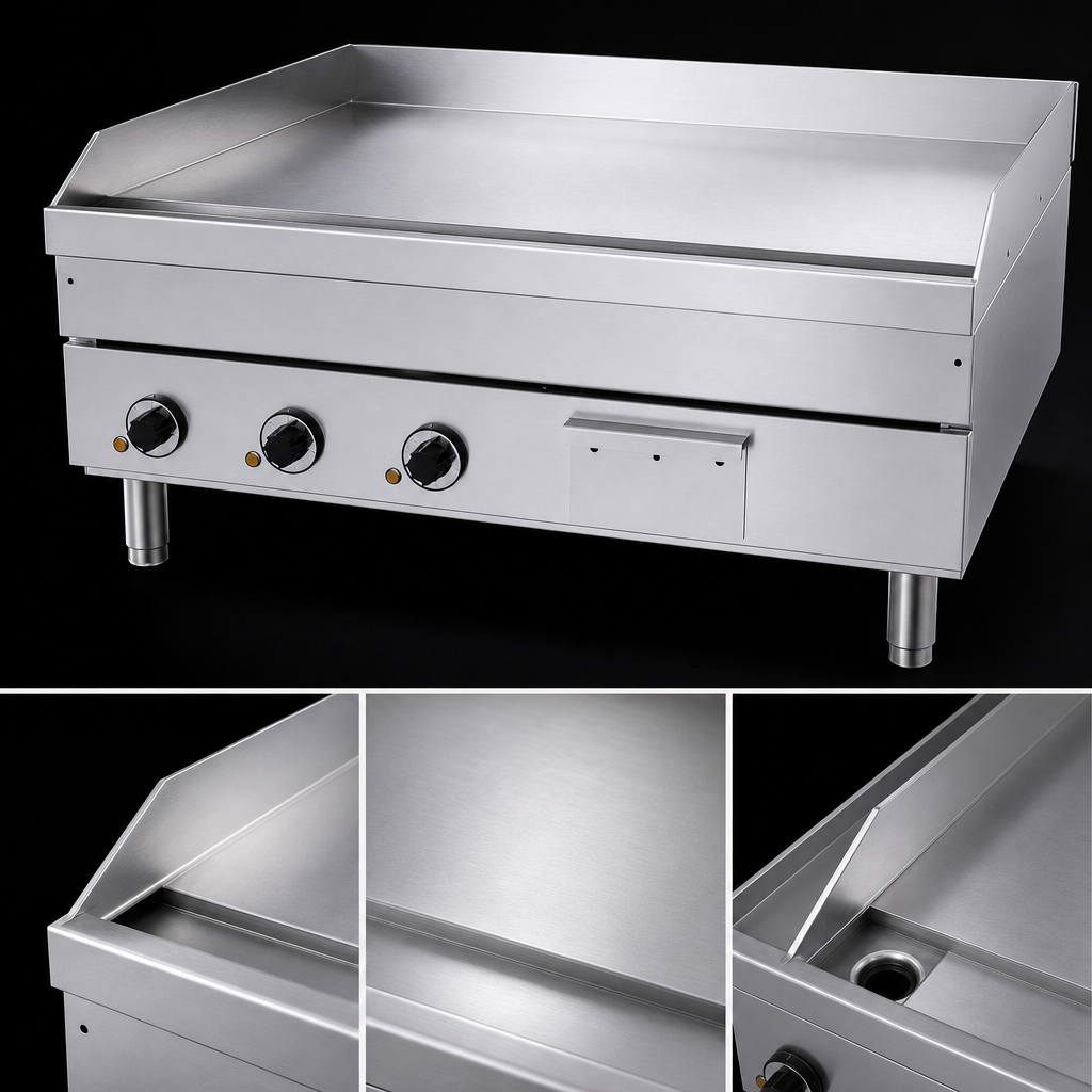 Smooth Polished Steel Griddle Plate