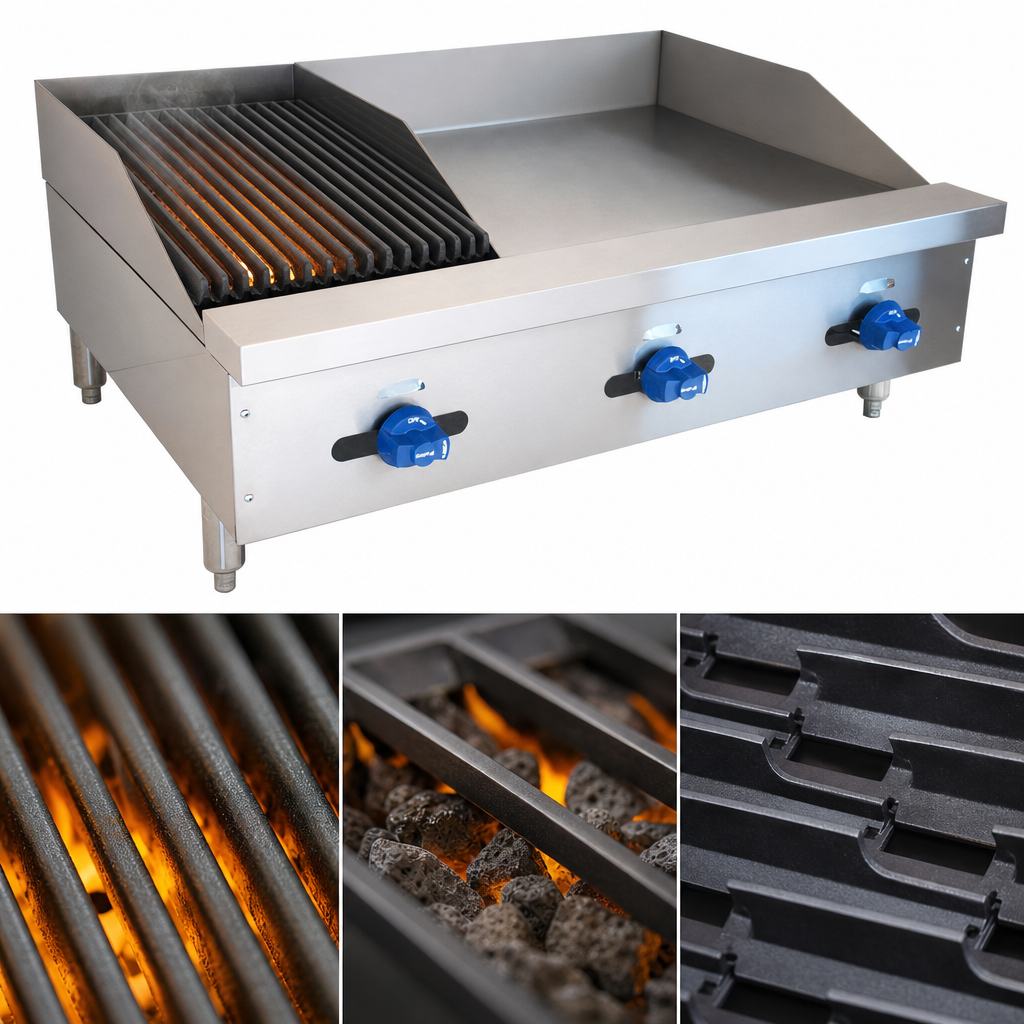 Lava Rock Char-Broiler Section