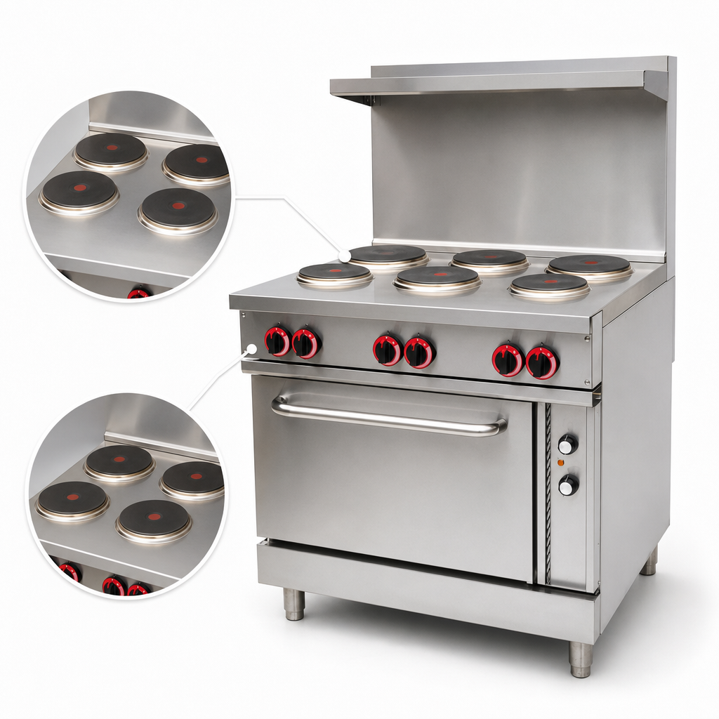 Six 9-Inch Hotplates