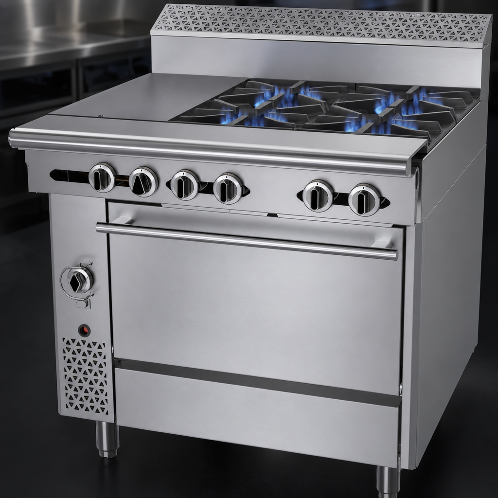 Four 35,000 BTU Open Burners