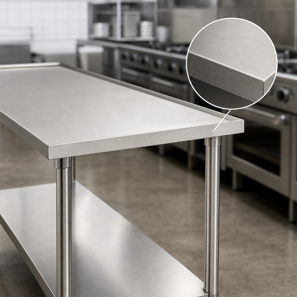 14-Gauge 304 Stainless Steel Top