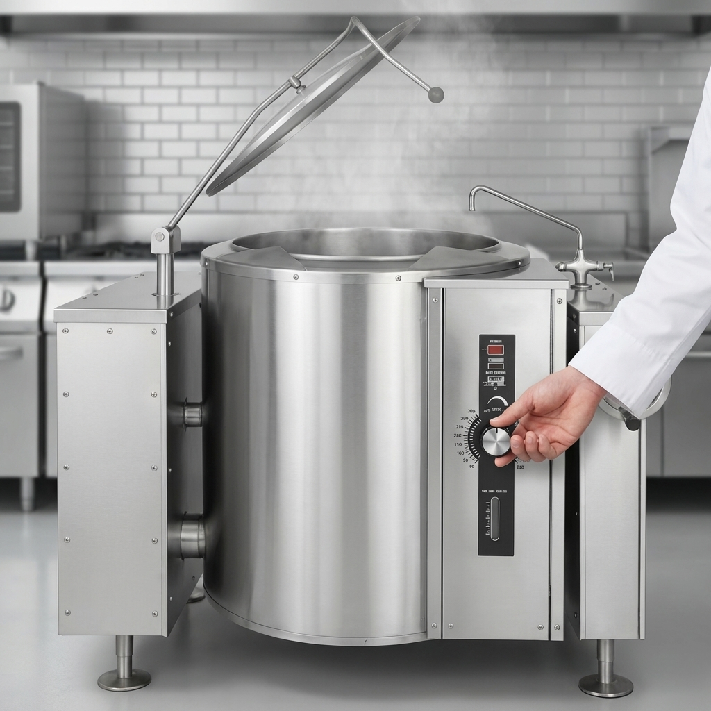 Achieve perfect culinary precision with the kettle's easy-to-use thermostatic control, ensuring consistent cooking results every time.