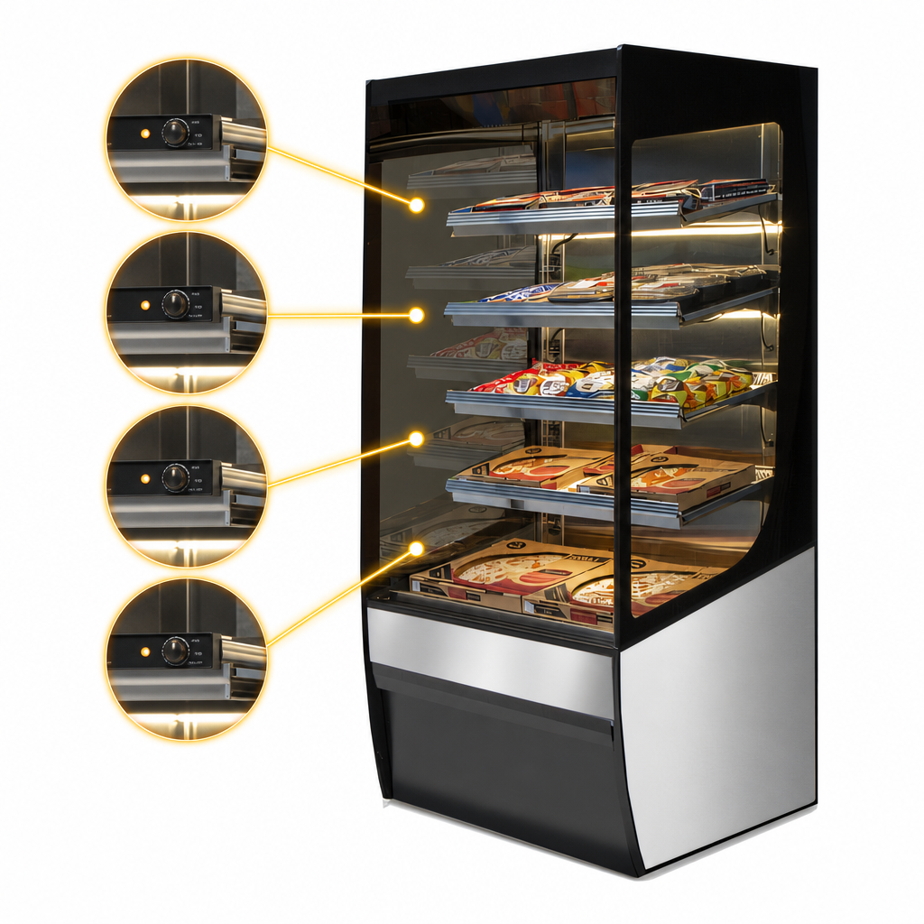 Four Independently Controlled Heated Shelves