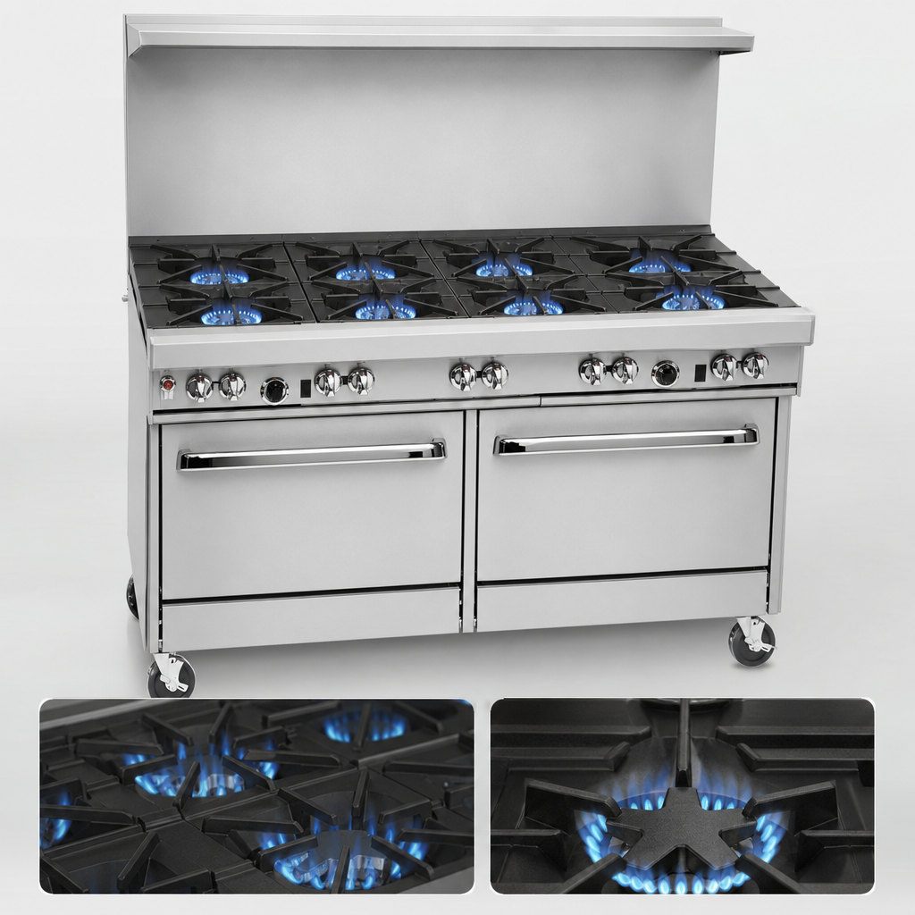 Eight Open Burners