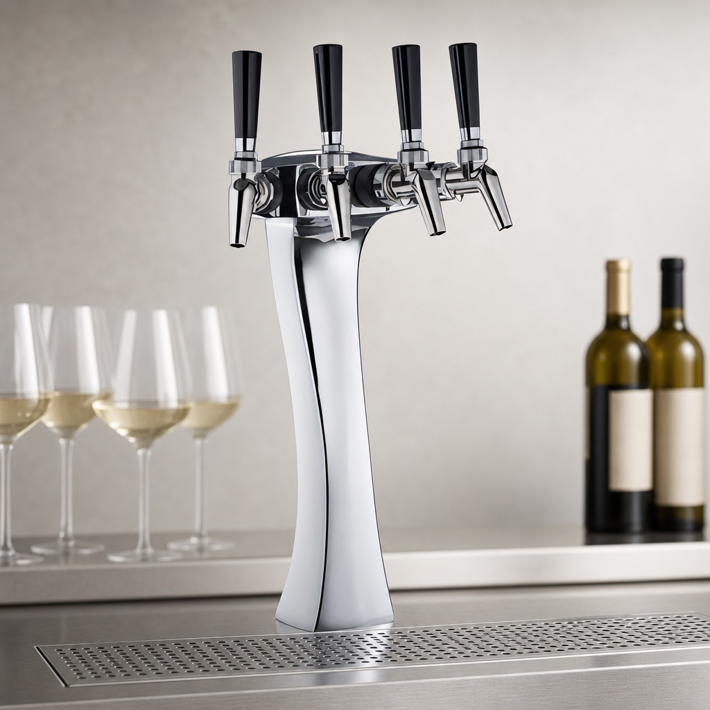 Four-Faucet Dispensing Layout