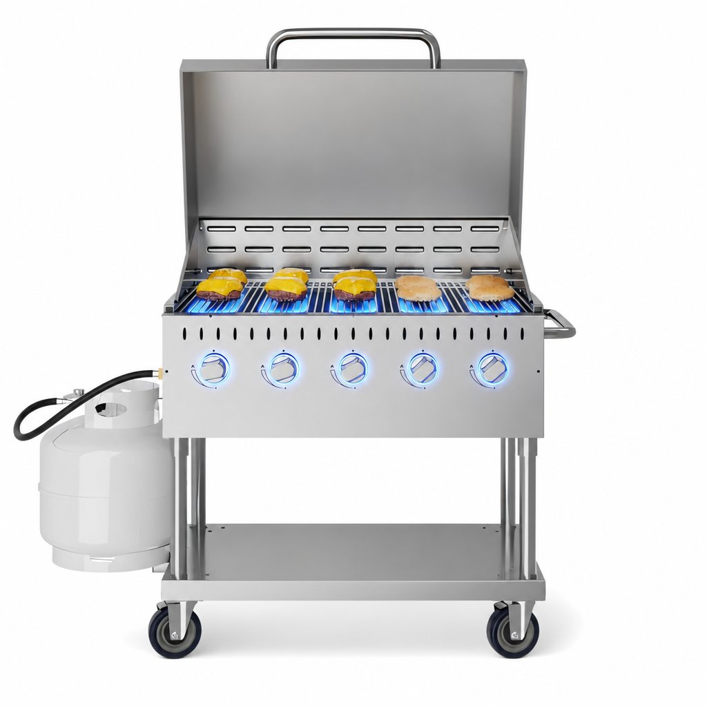 Five High-Output Burners