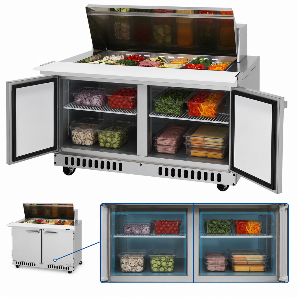 Two-Section Refrigerated Base
