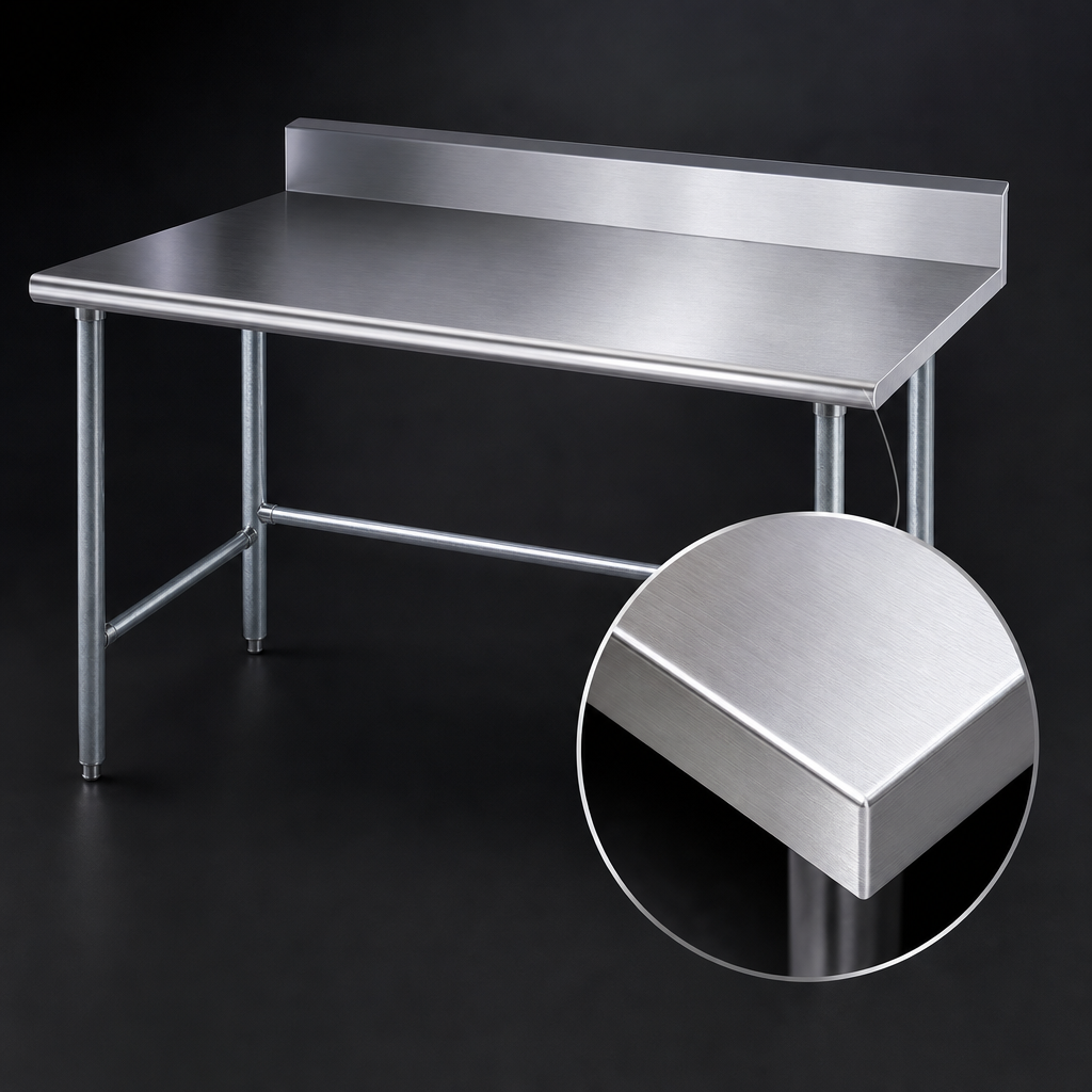 16-Gauge 304 Stainless Steel Top