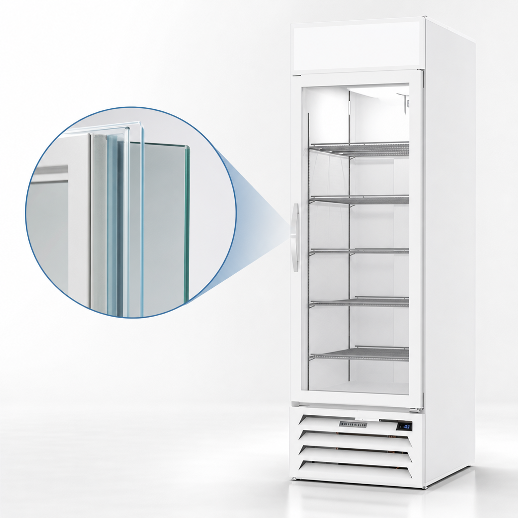 Double-Pane Hinged Glass Door