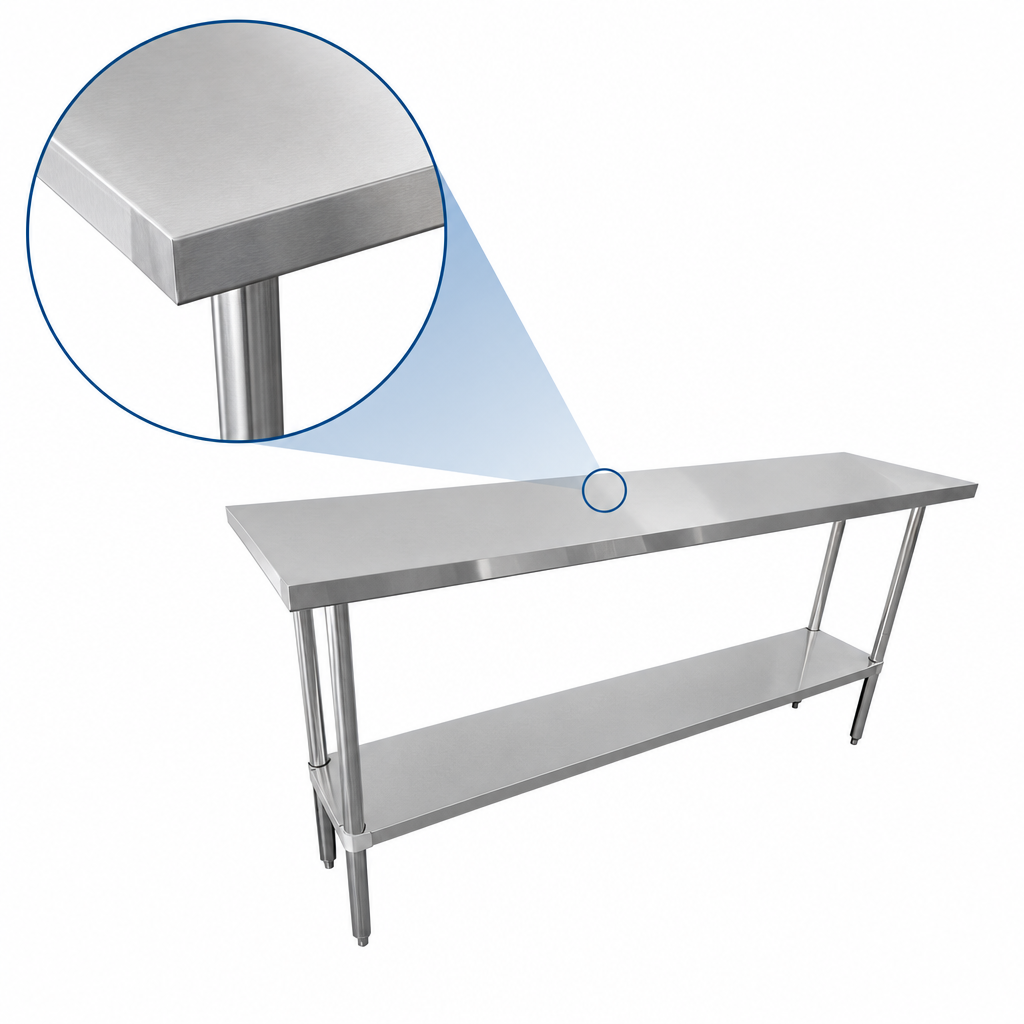 16-Gauge 304 Stainless Steel Top