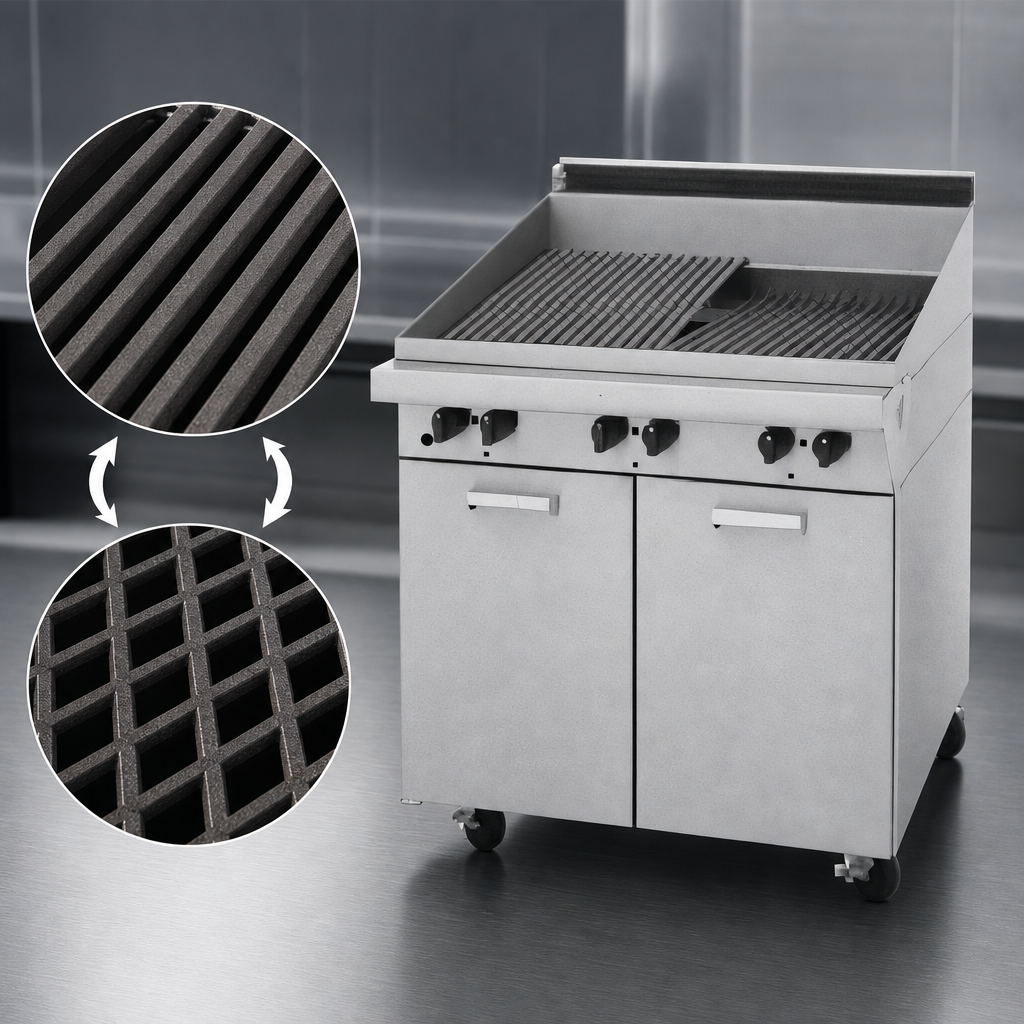 Dual-Sided Cast Iron Grates