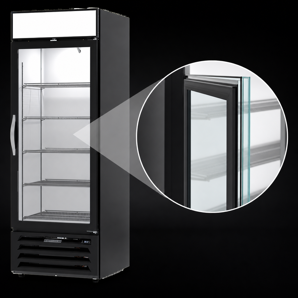 Double-Pane Hinged Glass Door