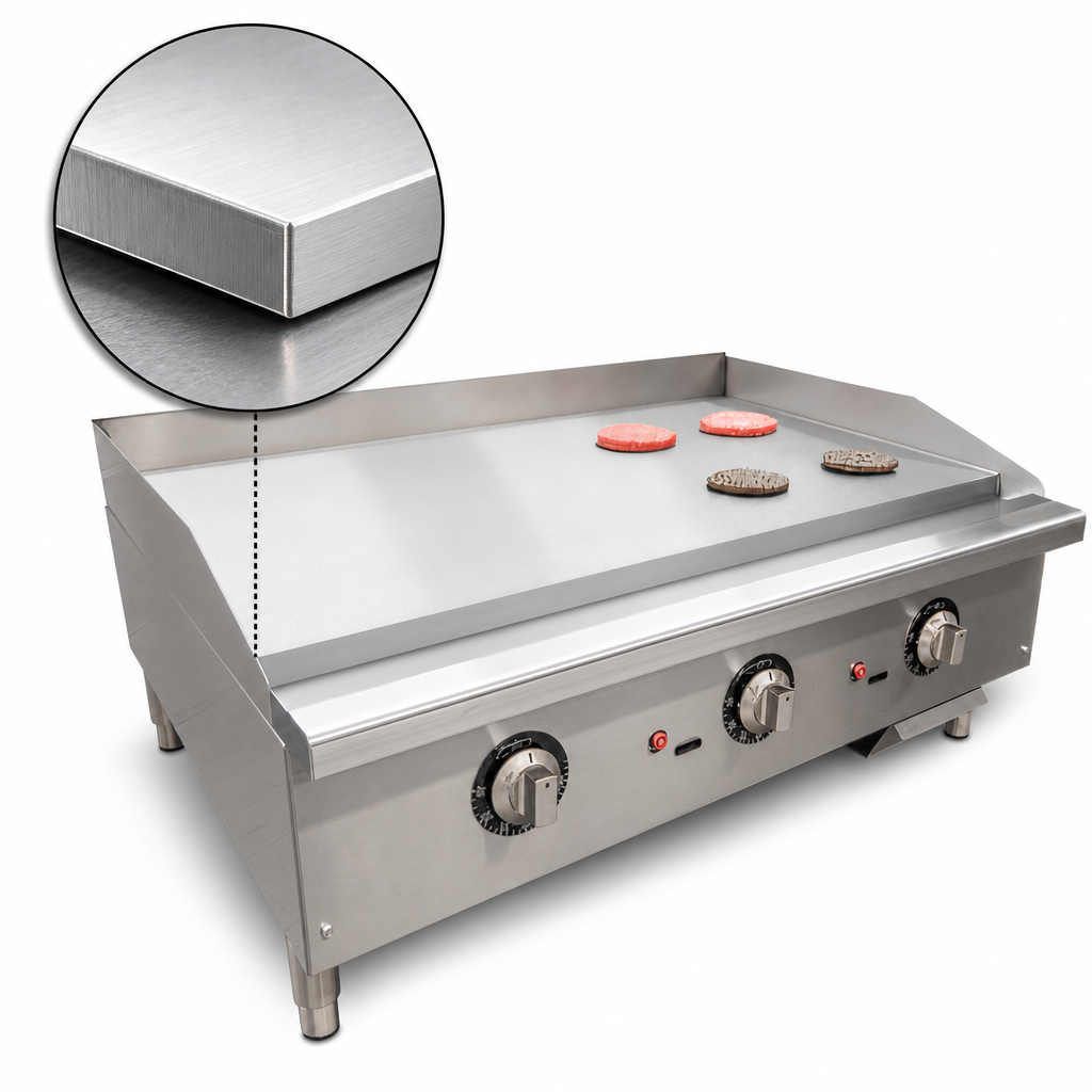 1-Inch Polished Steel Griddle Plate