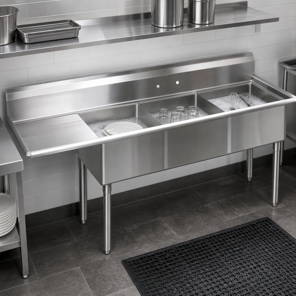 Three-Compartment Sink