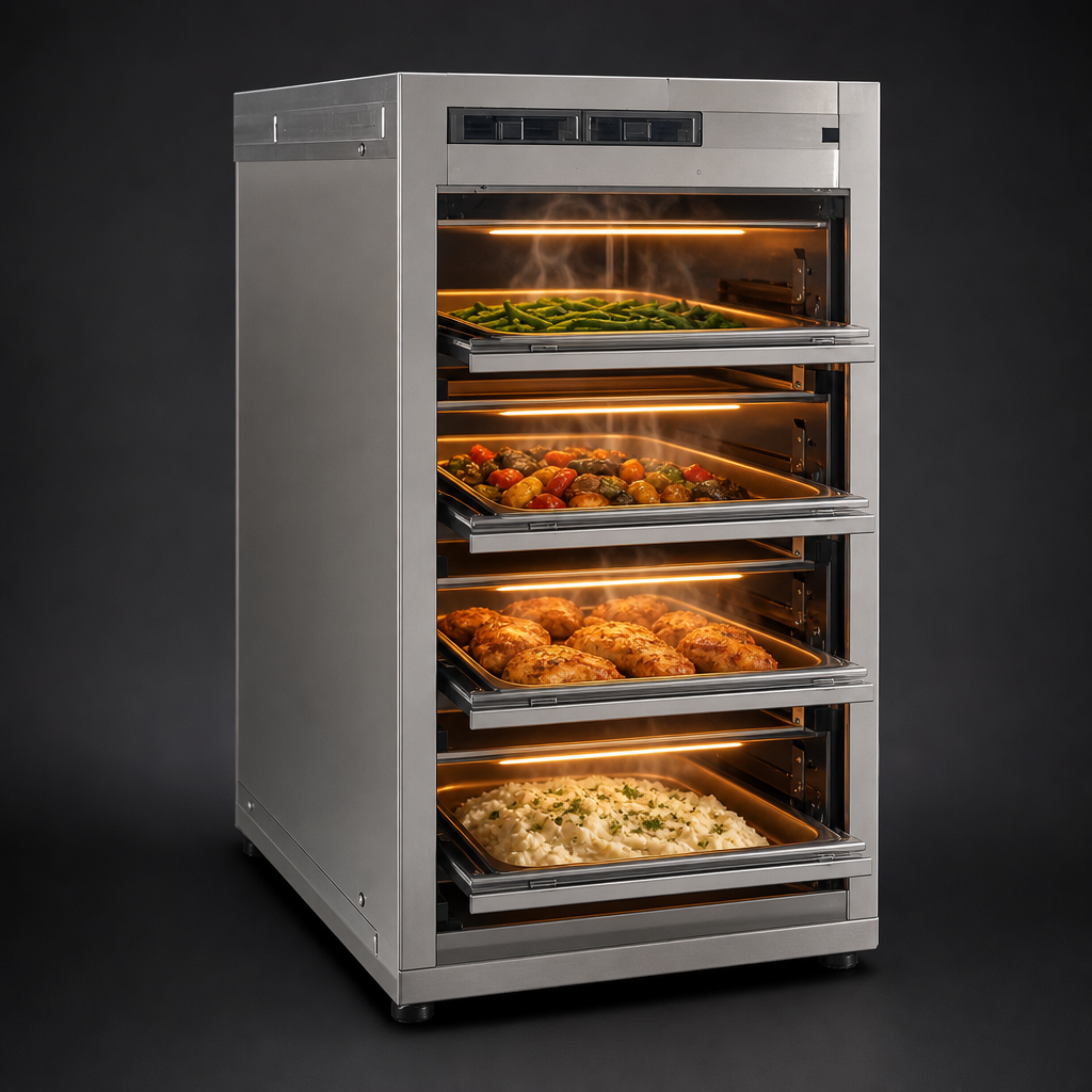 Four Individually Heated Shelves