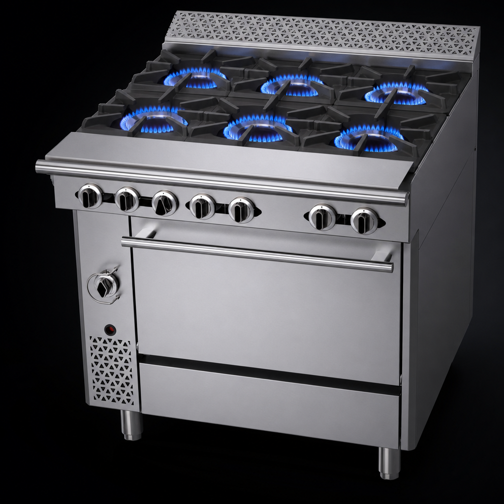 Six Open Burners