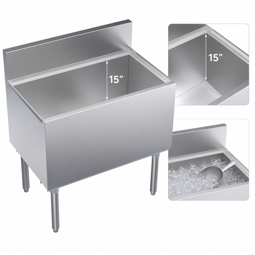 15-Inch Deep Stainless Steel Bin Liner