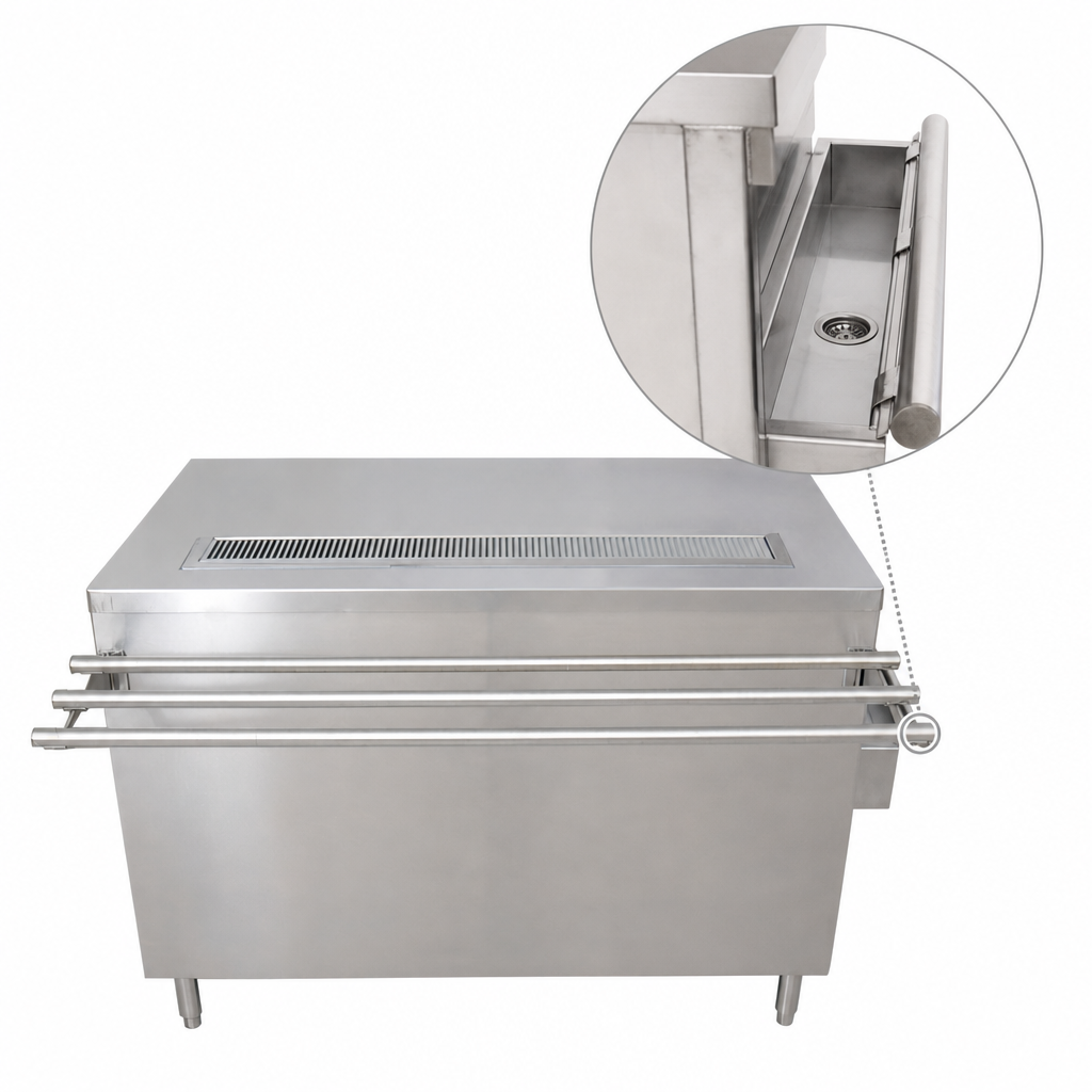 Door-Side Urn Trough With Drain