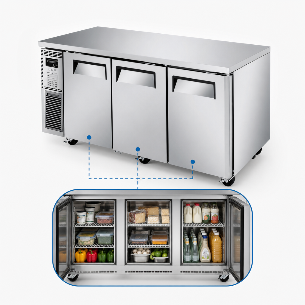 Three-Section Undercounter Layout