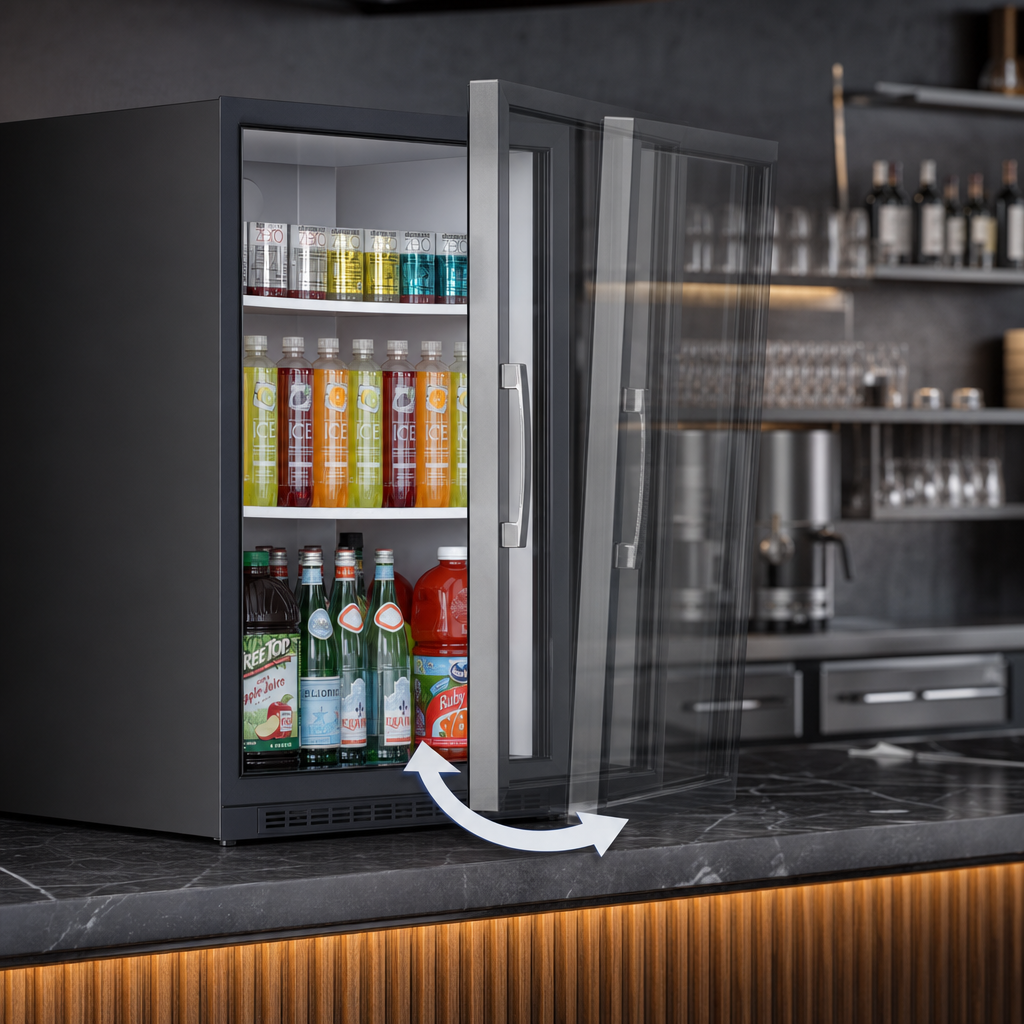 Self-Closing Glass Door