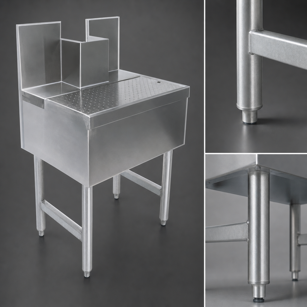 Galvanized Steel Legs and Side Bracing