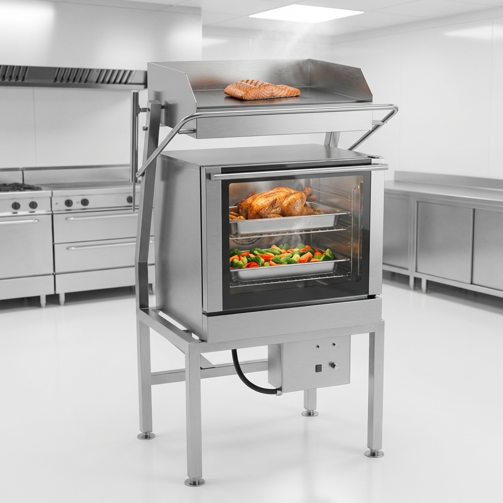Unlock diverse menu possibilities with the Skittle SK15-7, expertly handling steaming, grilling, roasting, and more from a single unit.