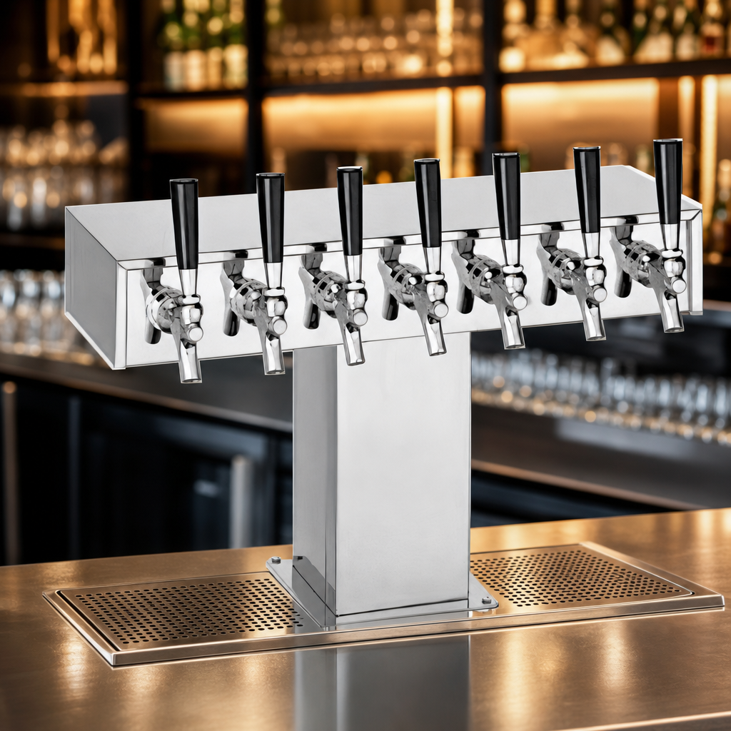 Eight-Faucet Wide Base Design