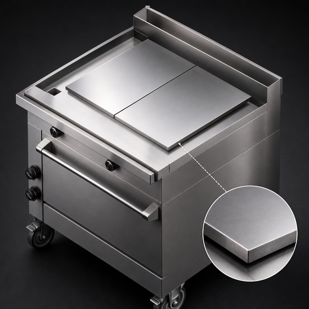Polished Steel Plancha Plate