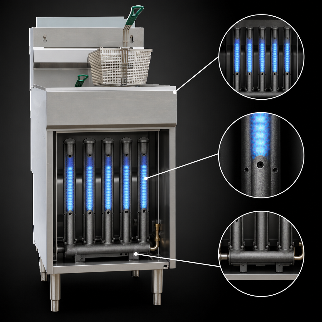 Five-Tube Vertical Burner System