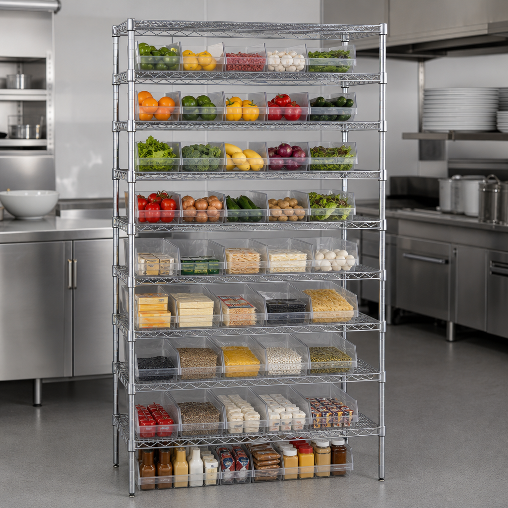 Complete Bin Shelving Setup