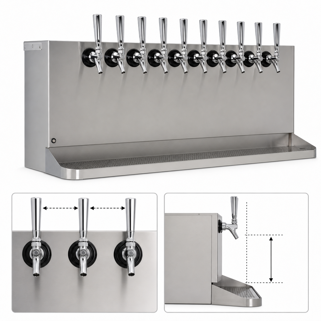 10-Faucet Stainless Steel Tower