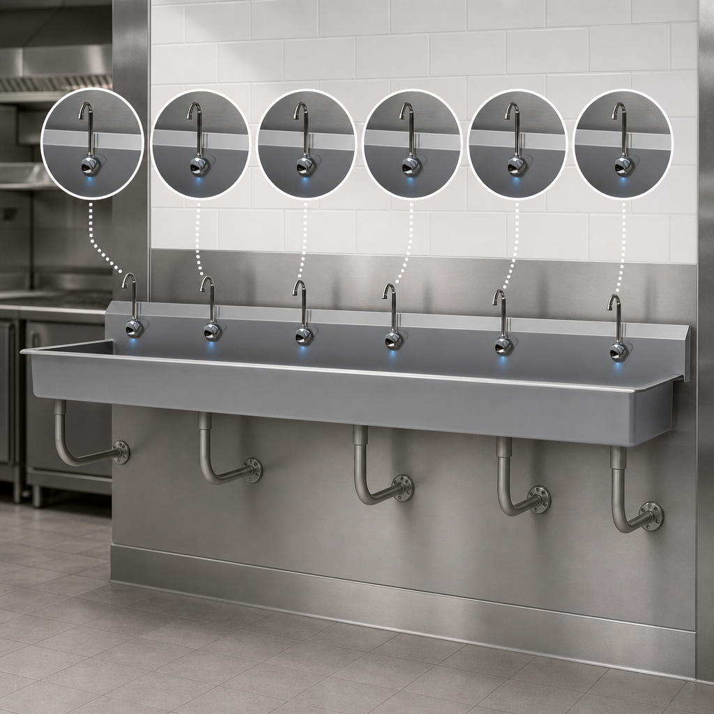 Six Electronic Faucets