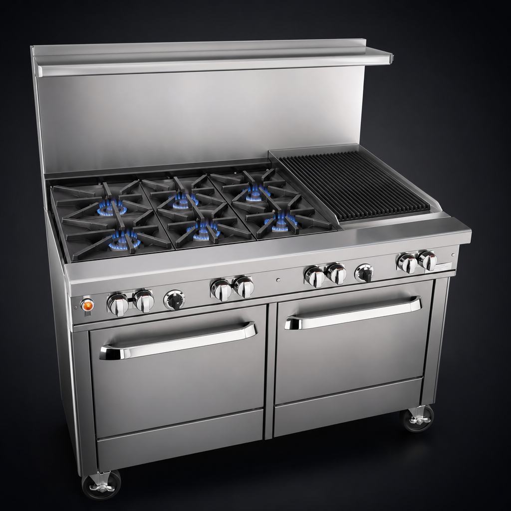 4 Non-Clog Burners With Wavy Grates