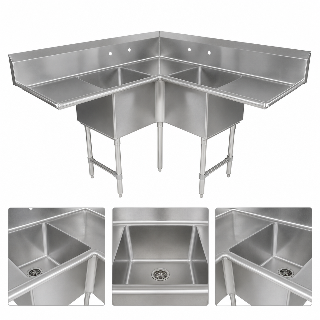 Three-Compartment Corner Design