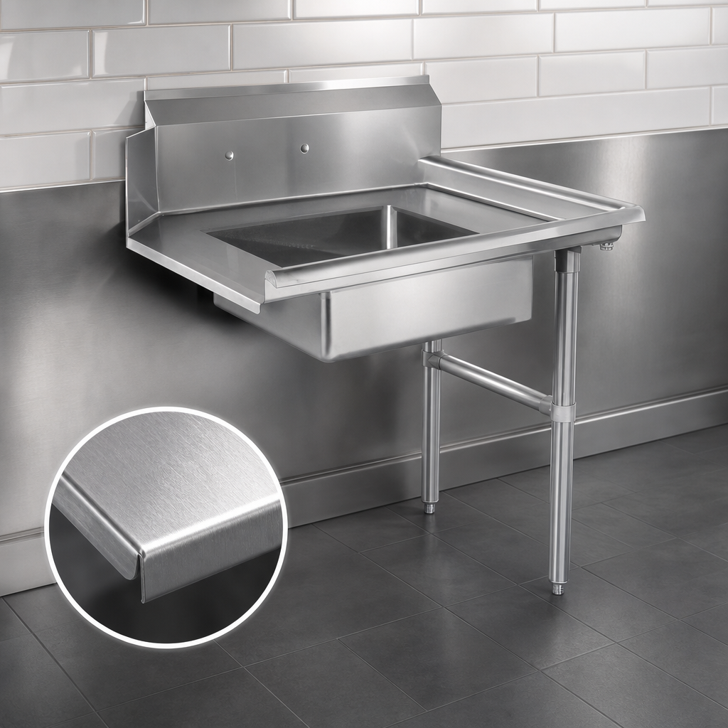 16-Gauge 304 Stainless Steel Top