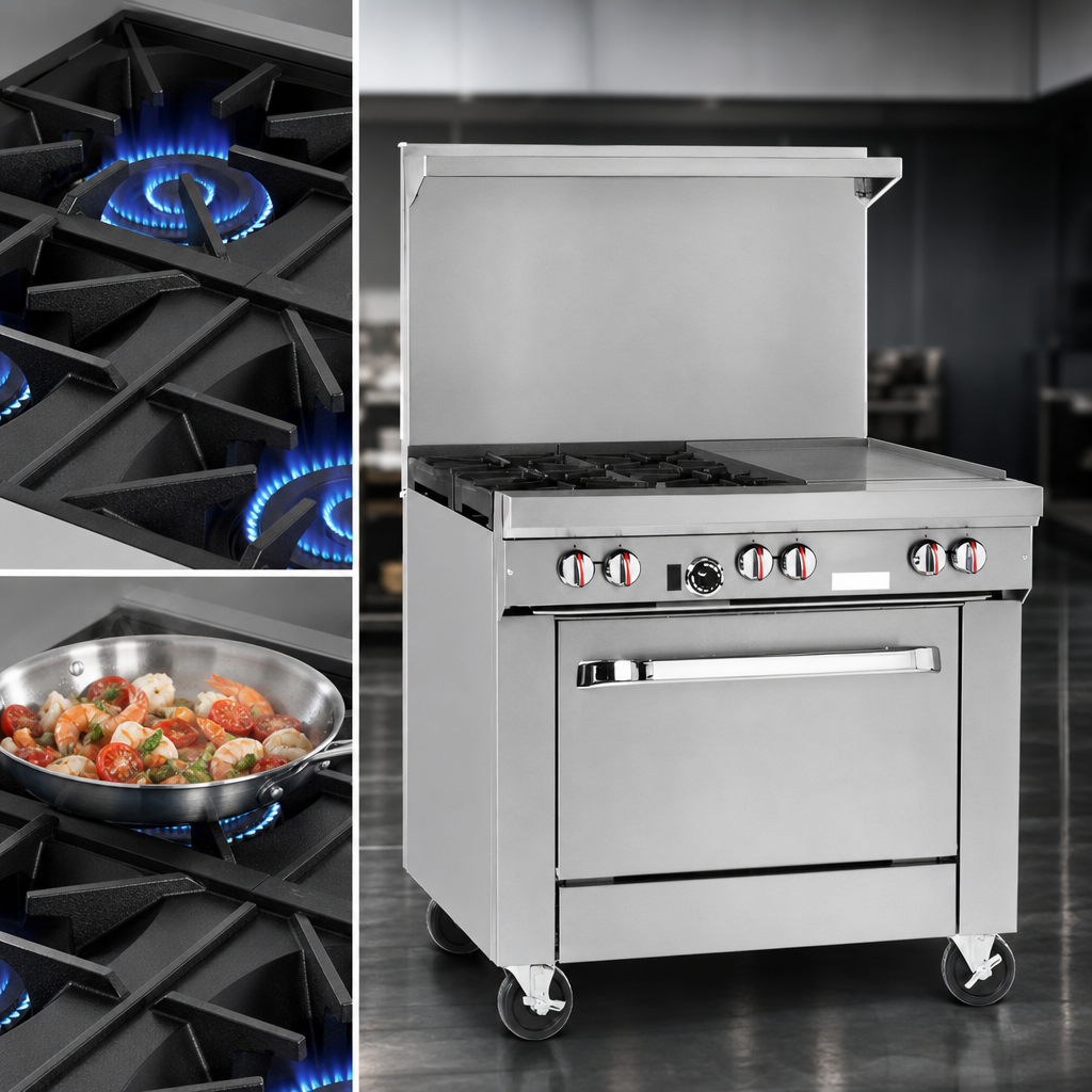 Two 28,000 BTU Open Burners