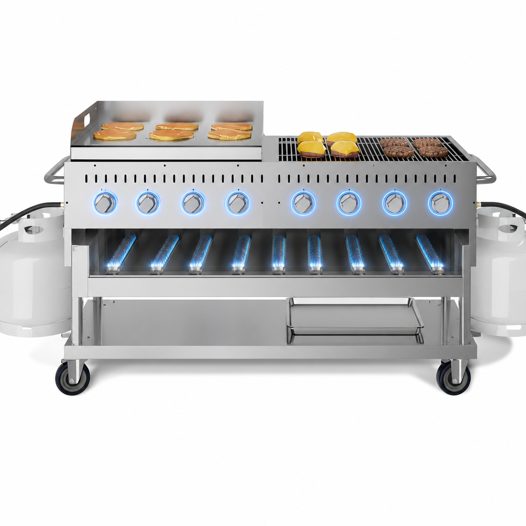 Eight High-Output Burners
