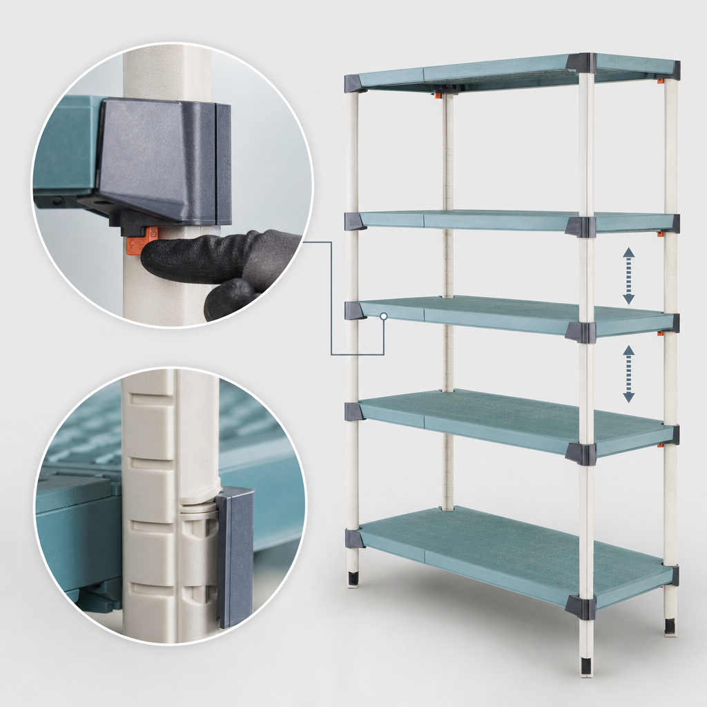 Quick-Adjust Shelves