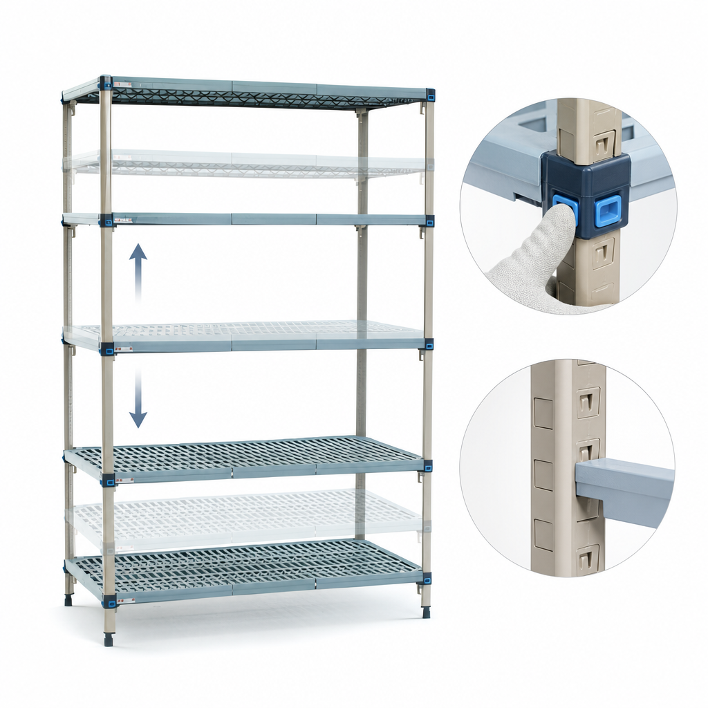 Quick-Adjust Shelf Positioning