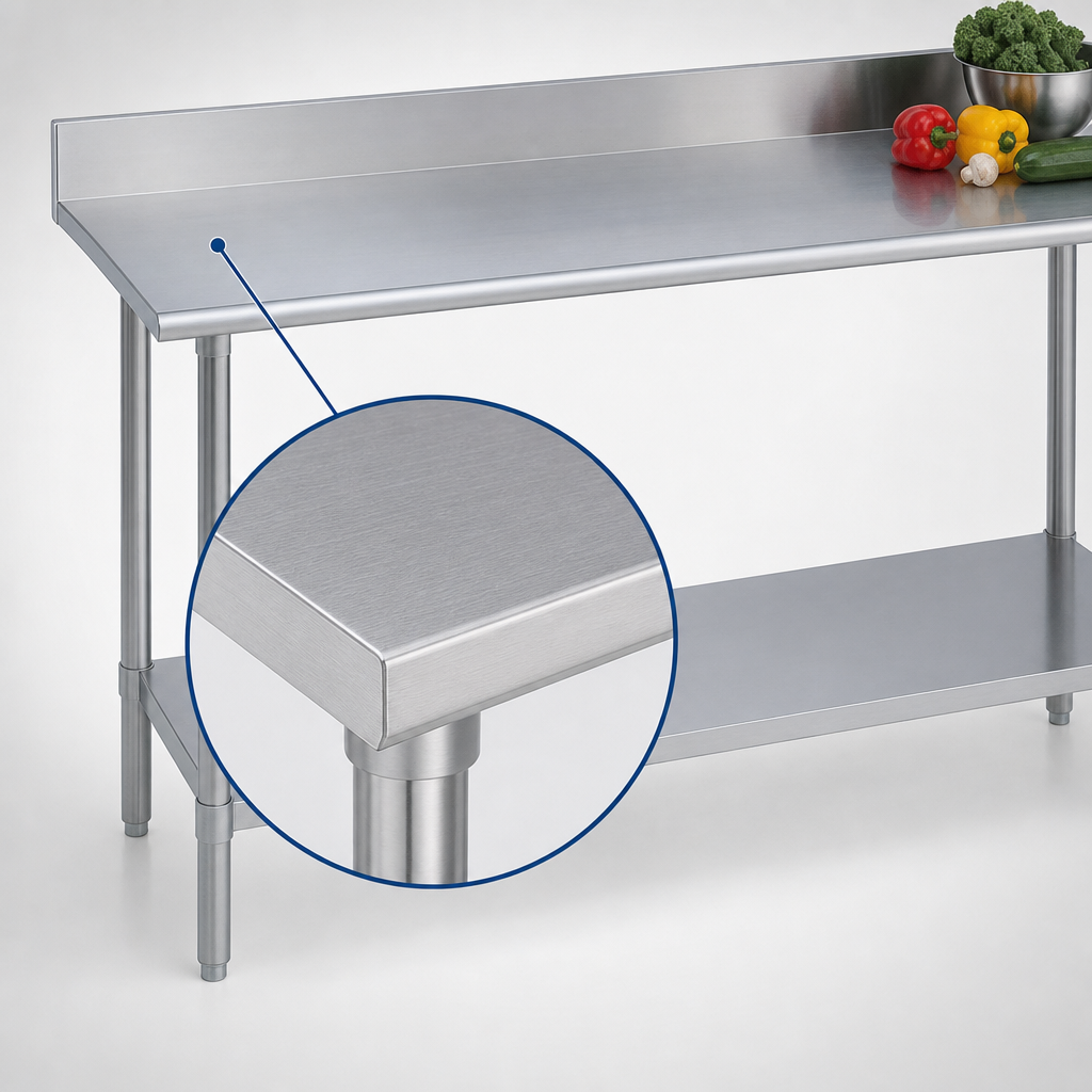 14-Gauge 300-Series Stainless Steel Top
