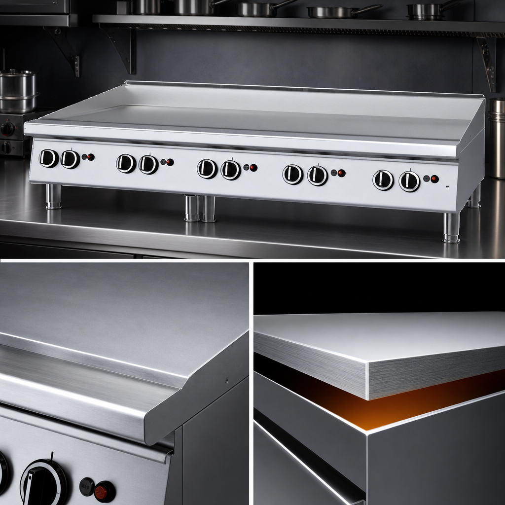 1-Inch Smooth Steel Griddle Plate
