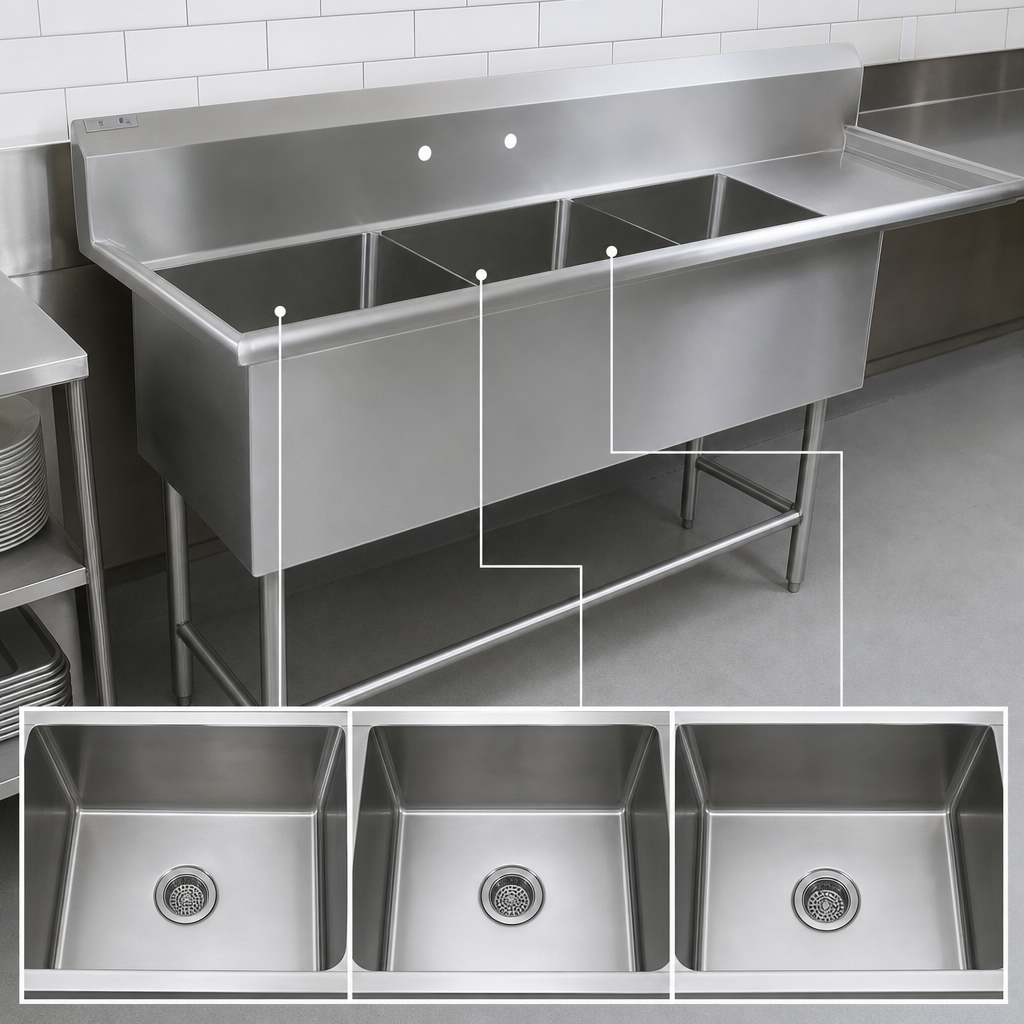 Three Compartment Sink Layout