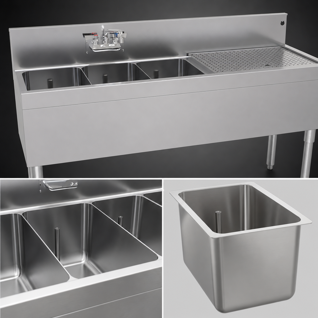 Deep Fabricated Sink Bowls