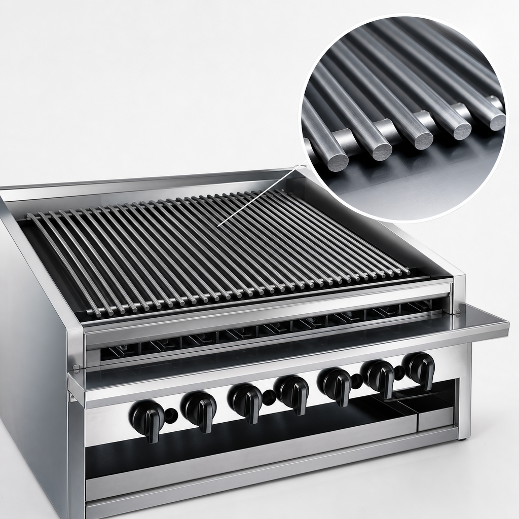 Free-Floating Round Rod Top Grate
