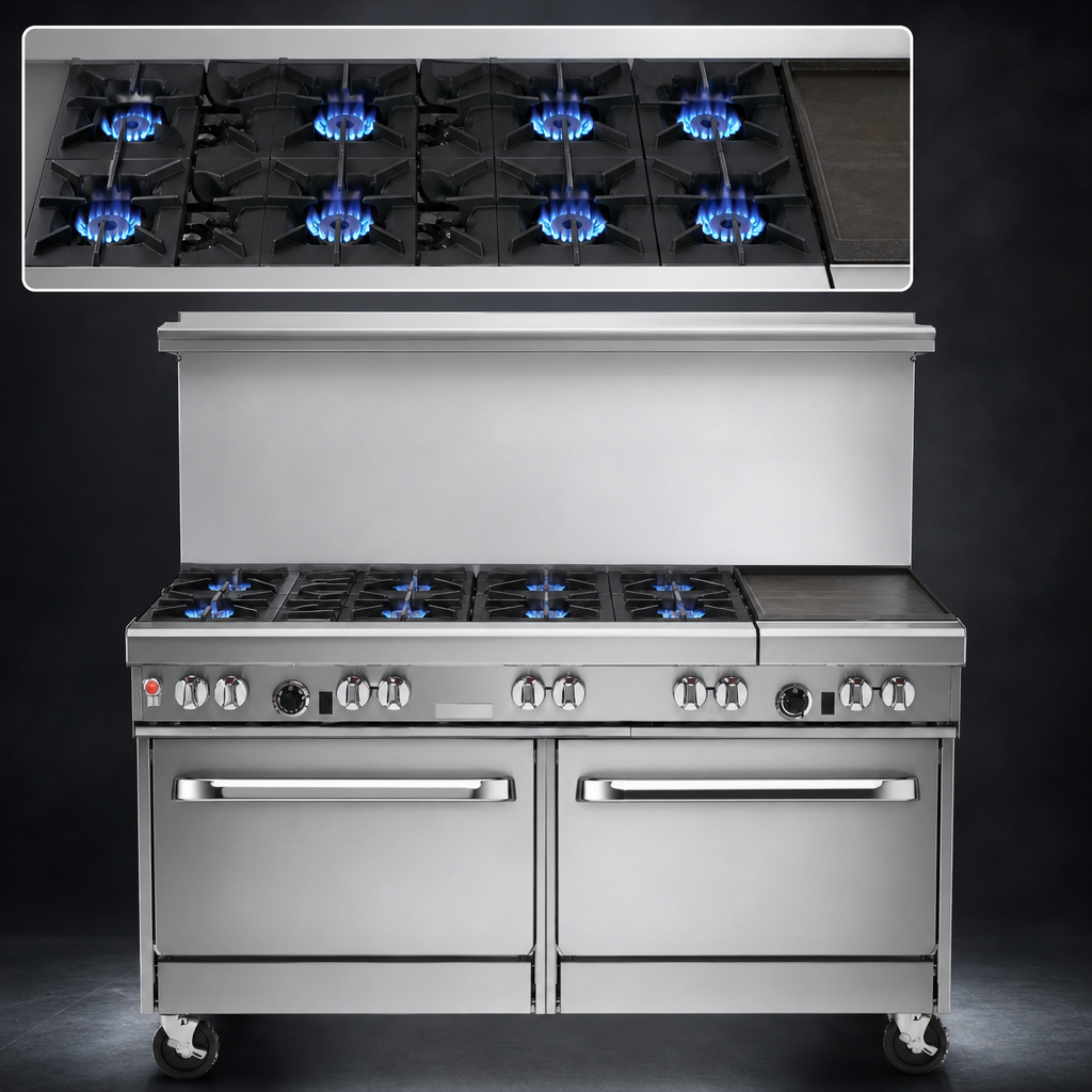 Six Non-Clog Burners