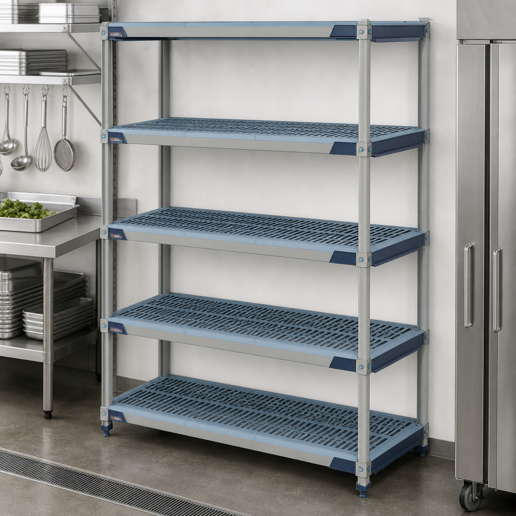 Five Open Grid Shelves