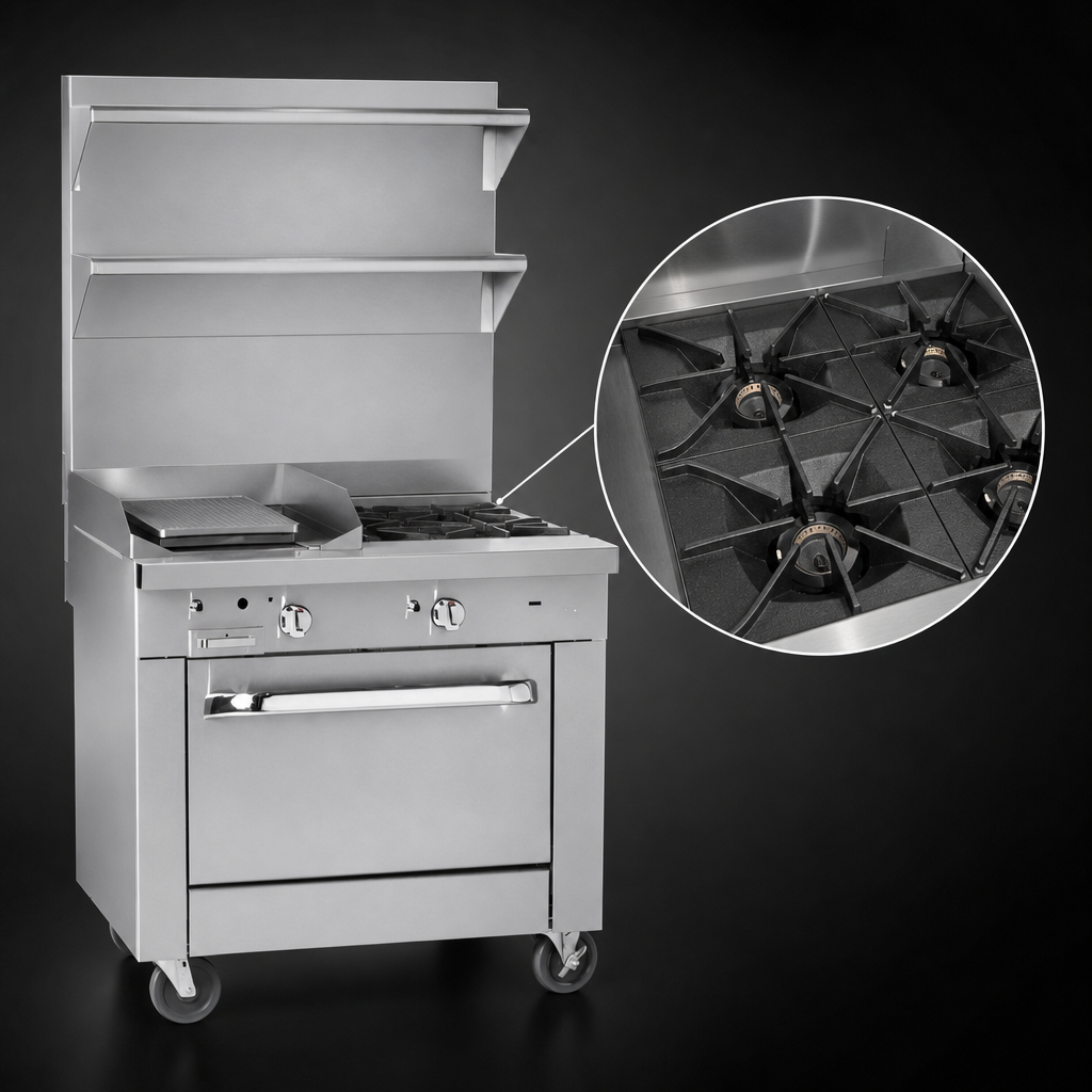 Four Open Burners