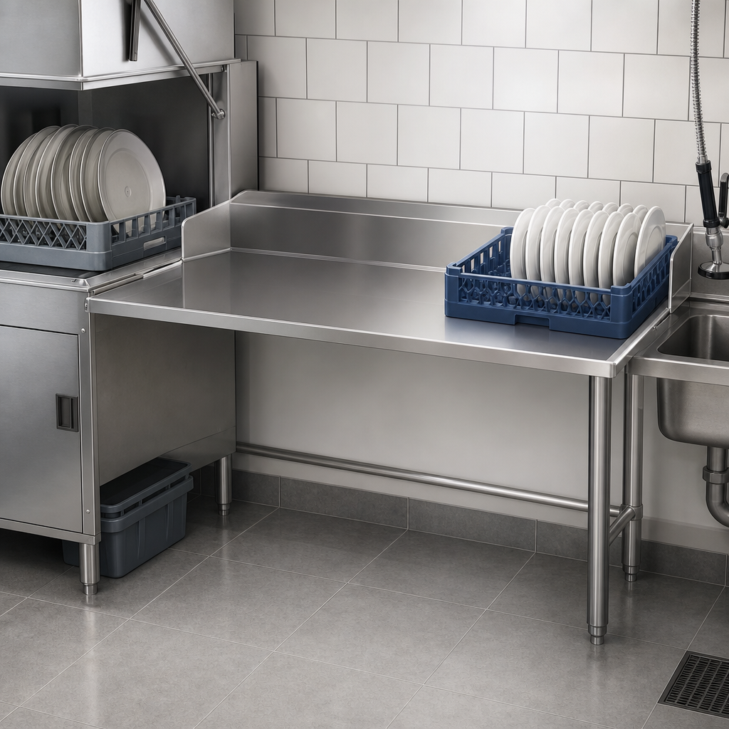Straight Clean Dish Table Design